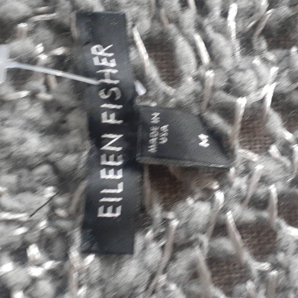 Eileen Fisher women's gray cardigan sweater size M - Picture 10 of 11